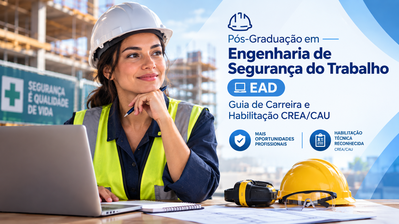 Pós Engenharia de Segurança do Trabalho EAD: CREA, CAU e carreira